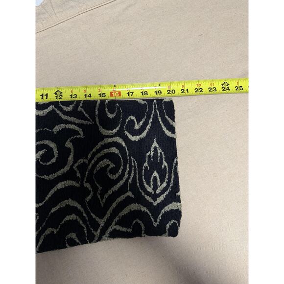 Caroline Rose Jacket Womens Large Black Beige Abstract Button Front Made USA - Picture 12 of 16